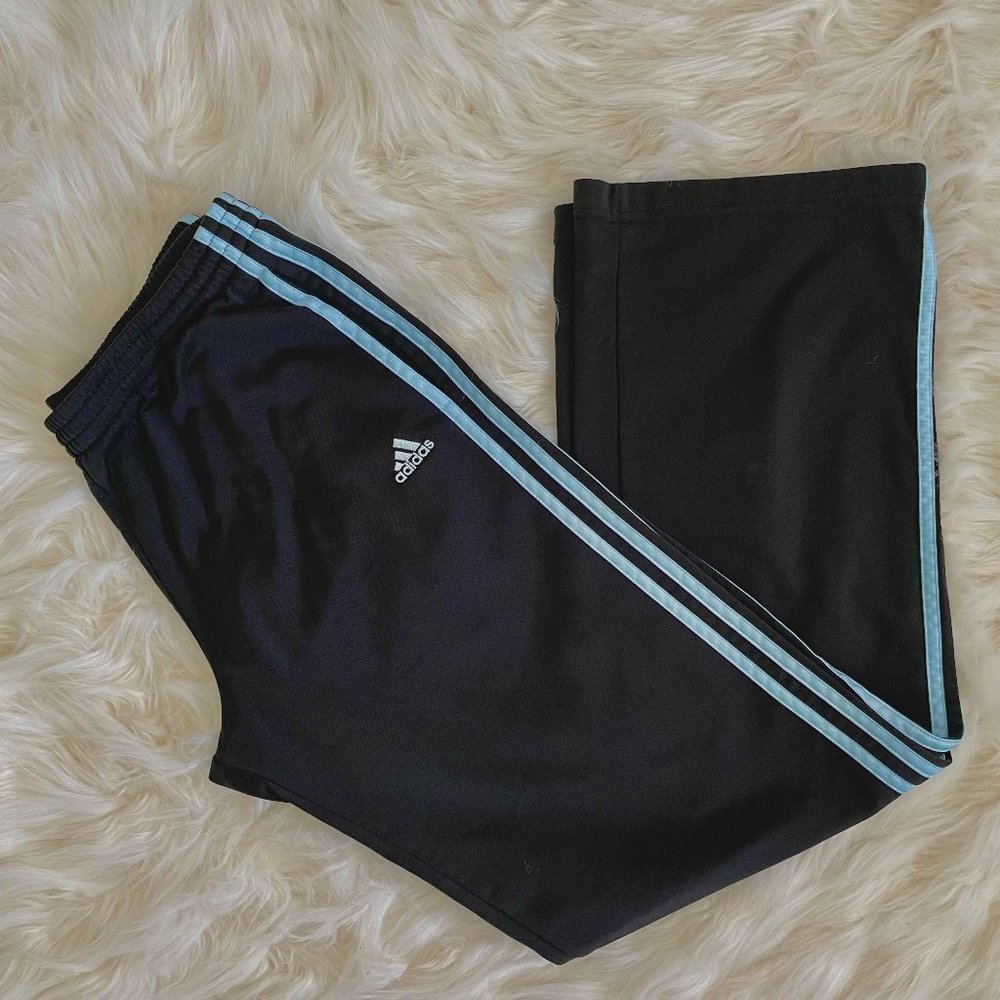 Blue Strip Adidas Track Pants